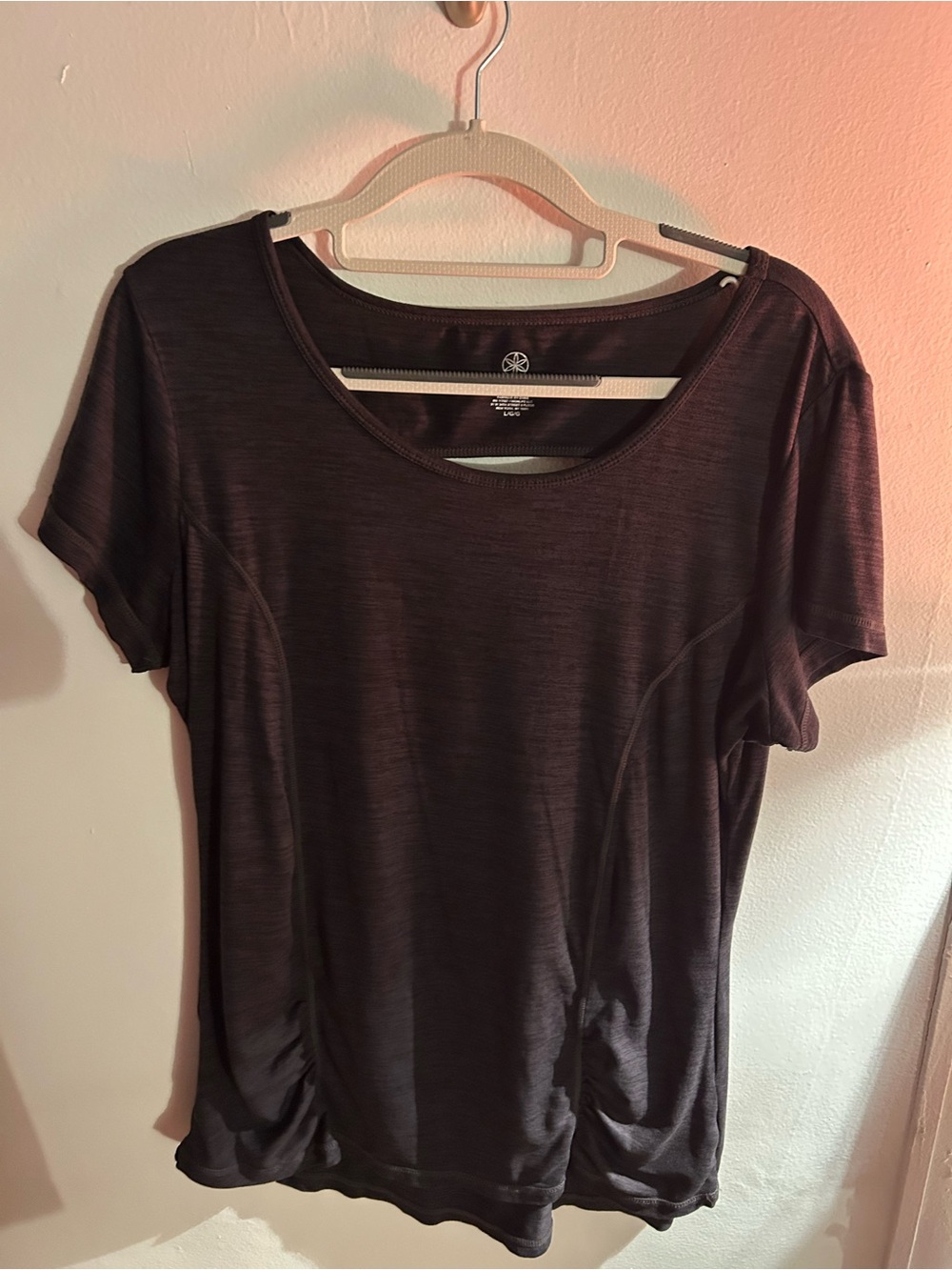 ⭐️ 5/$20 GAIAM Women's Short Sleeve Scoop Neck Tee - Dark Plum